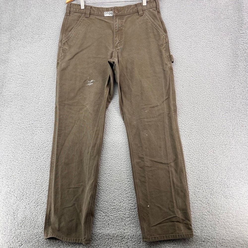 Carhartt Rugged Flex Relaxed Fit Duck Utility Work Pants Brown 34x32 BN3279-M